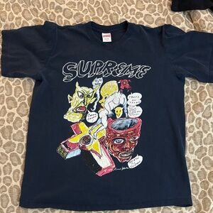 Supreme Dark Blue T-Shirt with Bold Graphic